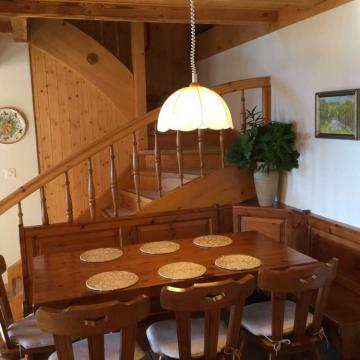 Dining room in Swiss Chalet in Gryon, Switzerland