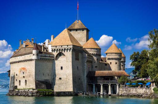 Castle Chillon on Lake Geneva
